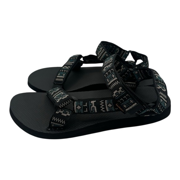 Teva Original Universal Sandals Mens Sz 11 Pottery Black/Taupe/Blue Adjustable - Picture 6 of 10